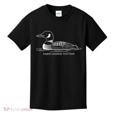 Funny Stupid Canadian Wolf Bird Kids T-Shirt