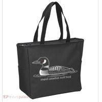 Funny Stupid Canadian Wolf Bird Tote Bag thumb 2