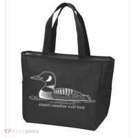 Funny Stupid Canadian Wolf Bird Tote Bag thumb 3