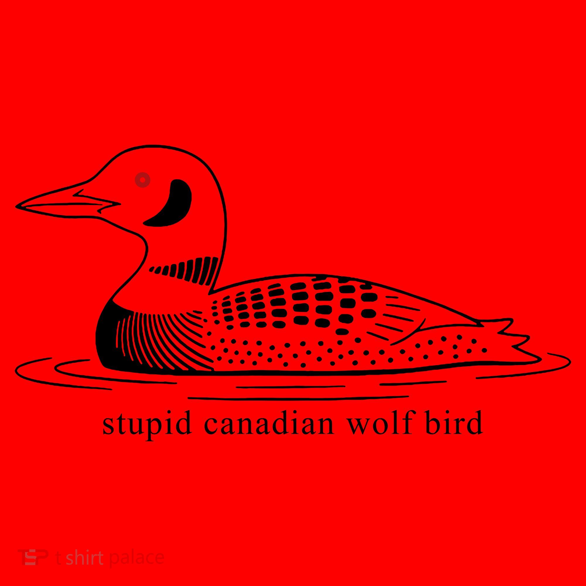 Funny Stupid Canadian Wolf Bird Santa Hat