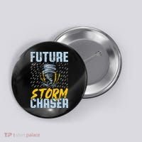 Future Storm Chaser Funny Meteorologist Storm Hunter Button thumb 0