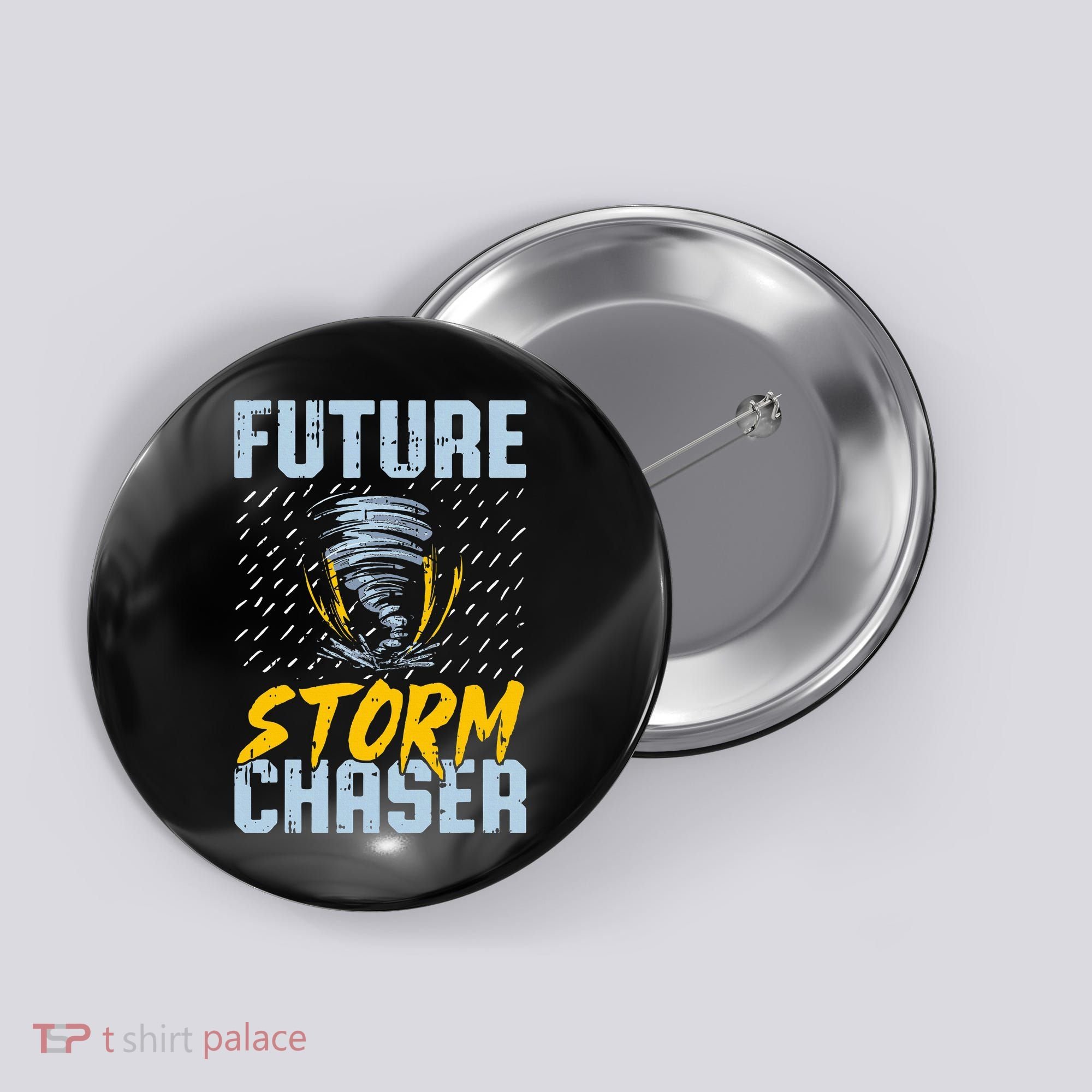 Future Storm Chaser Funny Meteorologist Storm Hunter Button