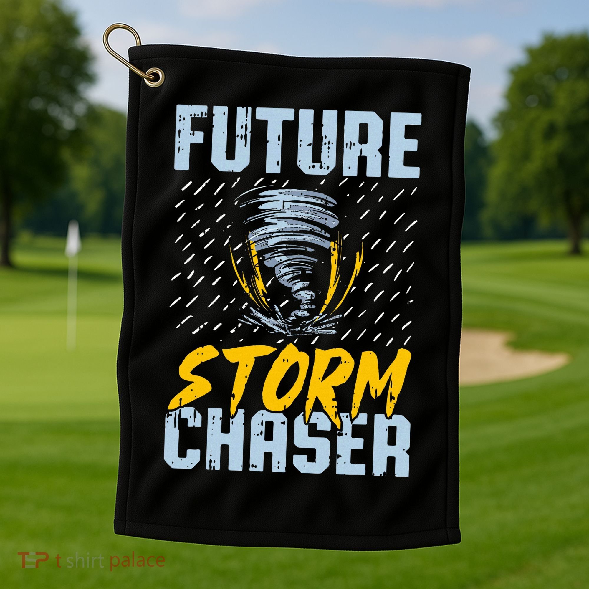 Future Storm Chaser Funny Meteorologist Storm Hunter Golf Towel