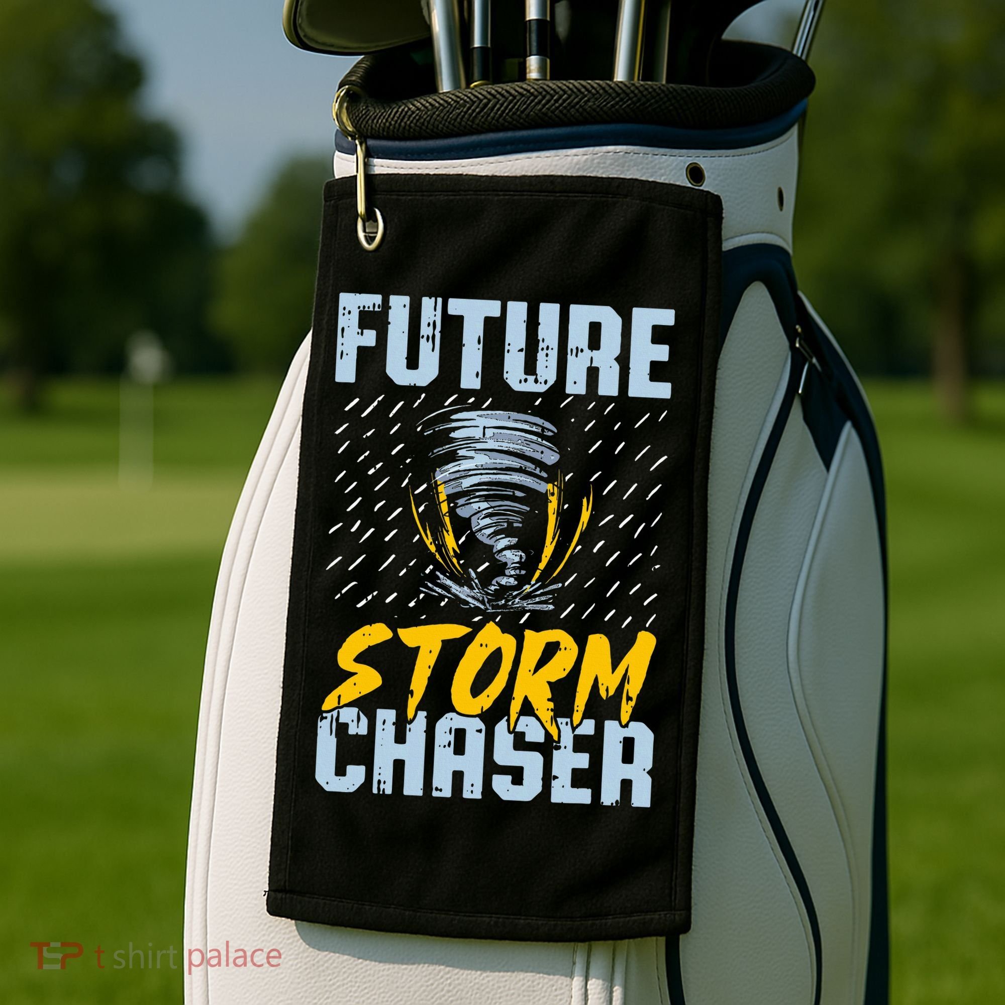 Future Storm Chaser Funny Meteorologist Storm Hunter Golf Towel