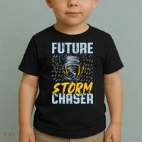Future Storm Chaser Funny Meteorologist Storm Hunter Toddler T-Shirt thumb 2