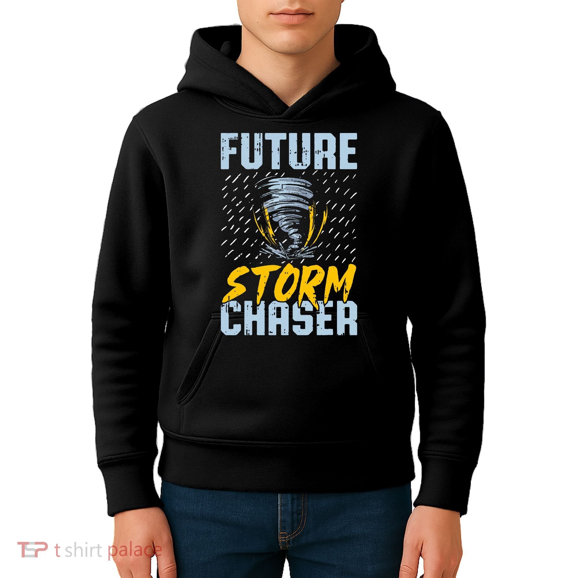 Future Storm Chaser Funny Meteorologist Storm Hunter Kids Hoodie