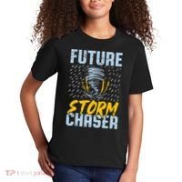 Future Storm Chaser Funny Meteorologist Storm Hunter Kids T-Shirt thumb 2