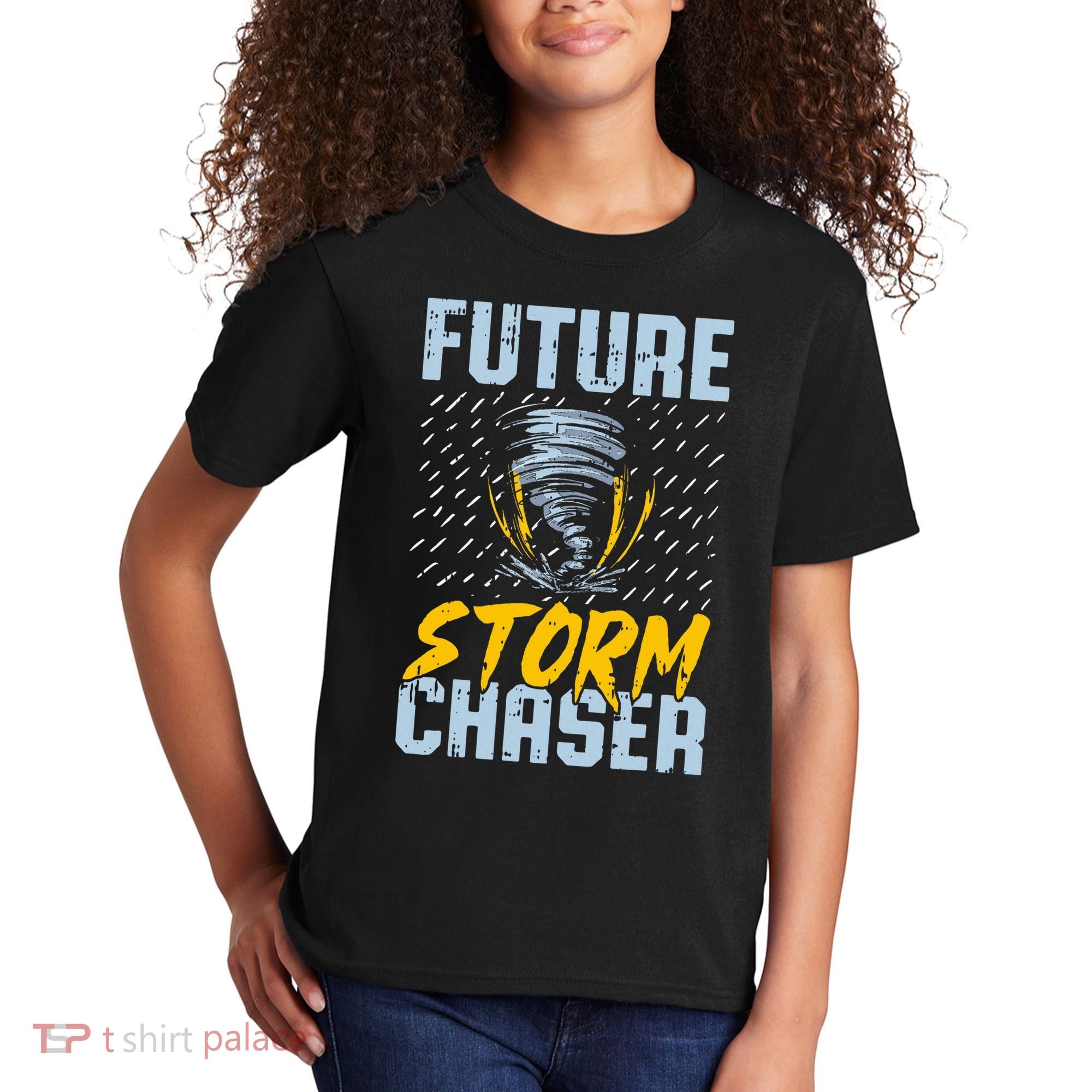 Future Storm Chaser Funny Meteorologist Storm Hunter Kids T-Shirt
