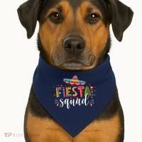 Fiesta Squad Cinco De Mayo Party USA-Made Doggie Bandana thumb 1