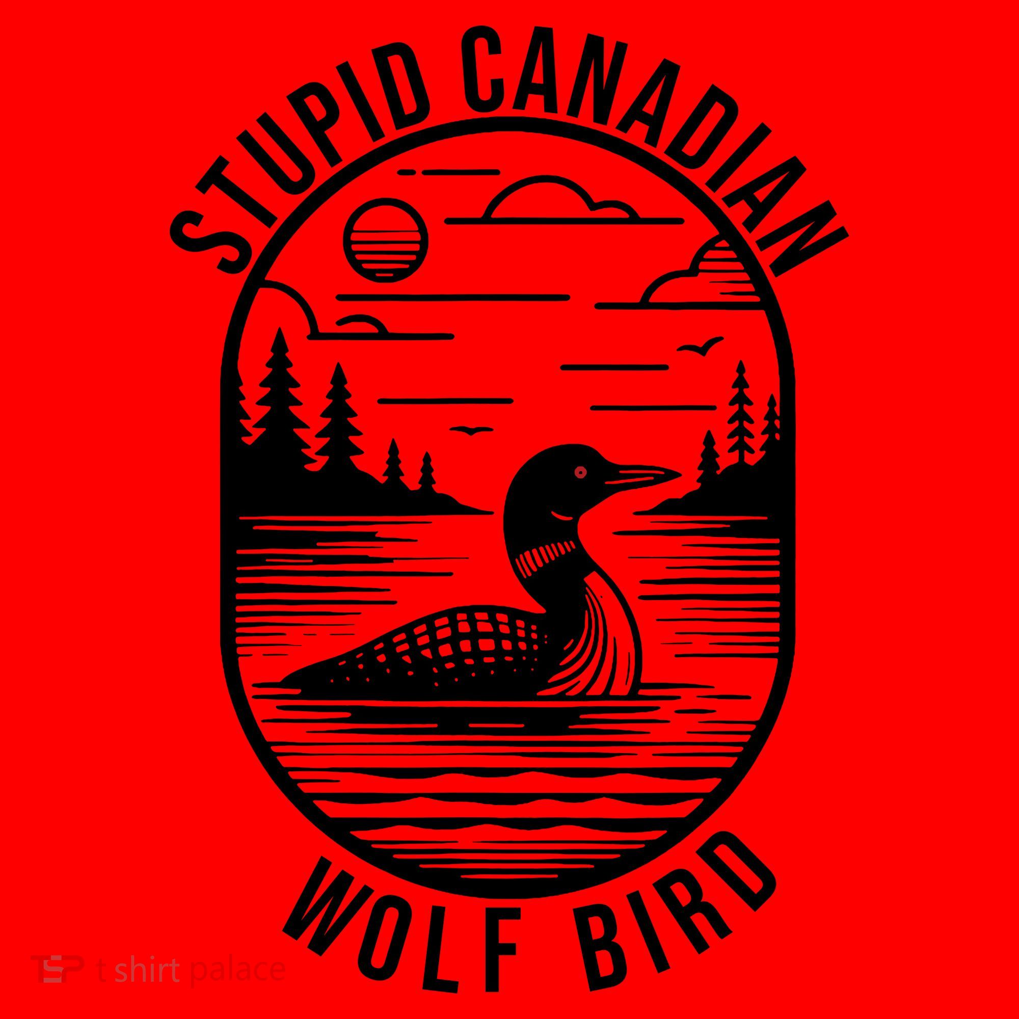 Funny Stupid Canadian Wolf Bird Loon Hockey Wildlife Santa Hat
