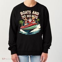 Funny Santa Christmas Boats And Ho Ho Hos Women's Sweatshirt thumb 0