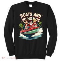 Funny Santa Christmas Boats And Ho Ho Hos Sweatshirt thumb 0