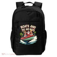 Funny Santa Christmas Boats And Ho Ho Hos Backpack thumb 0