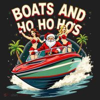 Funny Santa Christmas Boats And Ho Ho Hos Beanie thumb 2