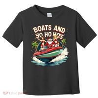 Funny Santa Christmas Boats And Ho Ho Hos Toddler T-Shirt thumb 0