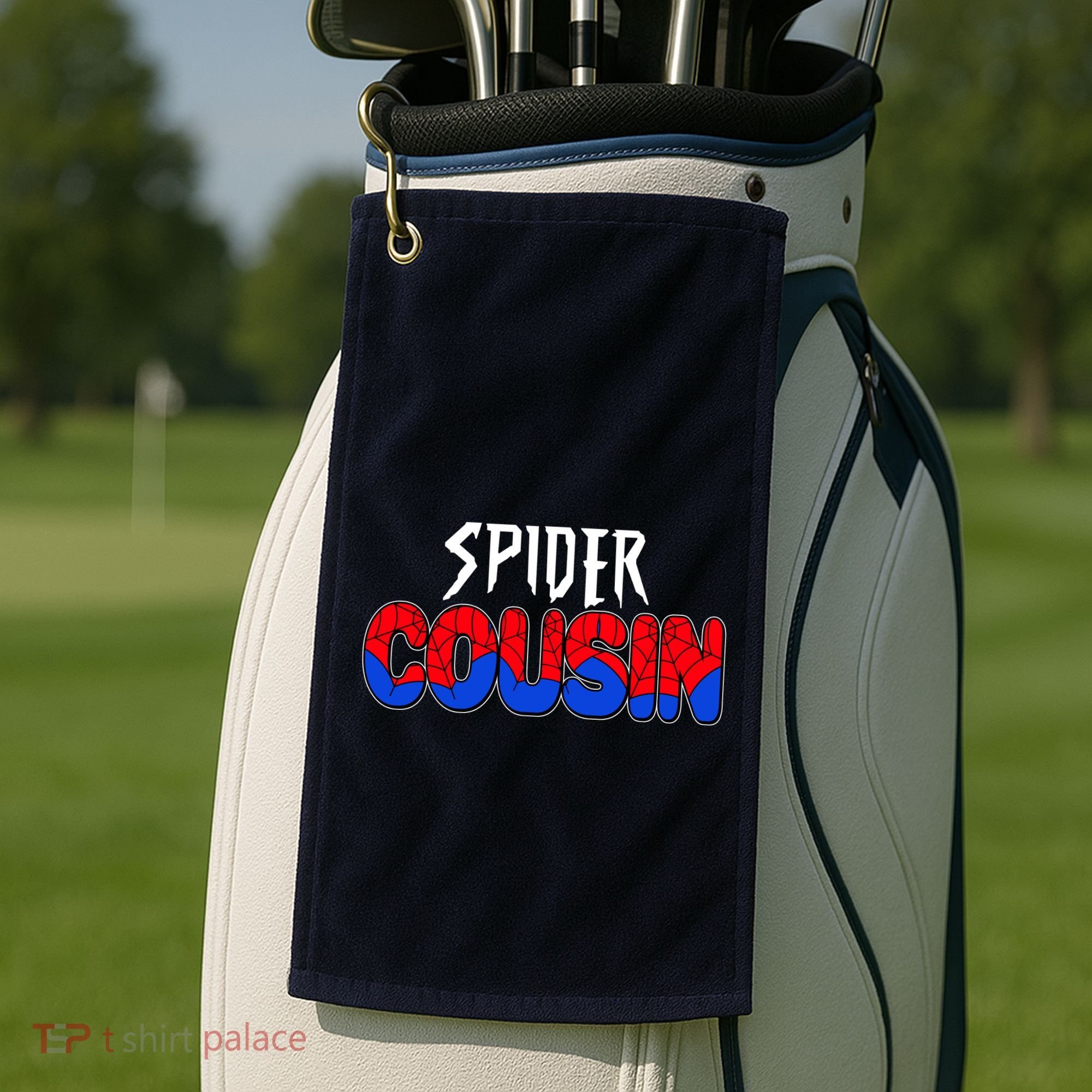 Funny Spider Cousin Matching Family Shirts Golf Towel