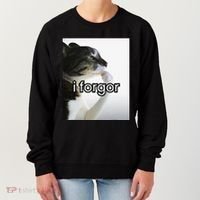Funny Silly Cat Meme I Forgor Cringe Brainrot Meme Gift Women's Sweatshirt thumb 0
