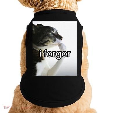 Funny Silly Cat Meme I Forgor Cringe Brainrot Meme Gift Doggie Tank