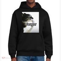 Funny Silly Cat Meme I Forgor Cringe Brainrot Meme Gift District V.I.T. Heavyweight Hoodie thumb 0