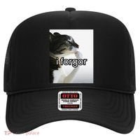 Funny Silly Cat Meme I Forgor Cringe Brainrot Meme Gift Hat thumb 0