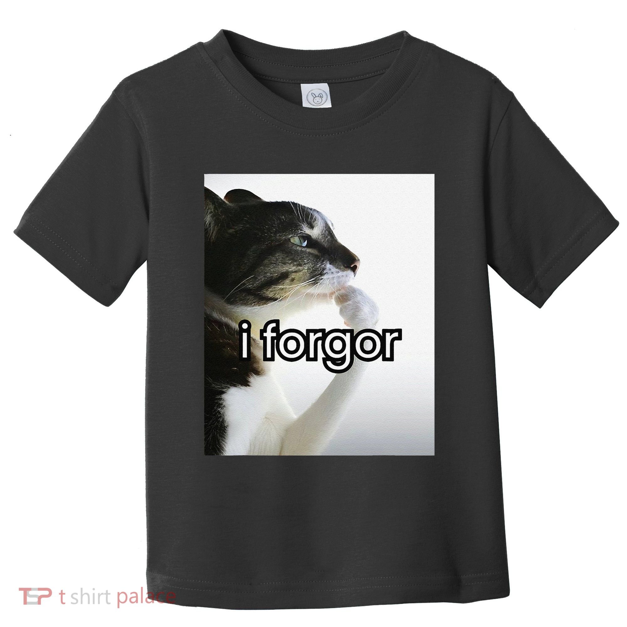 Funny Silly Cat Meme I Forgor Cringe Brainrot Meme Gift Toddler T-Shirt