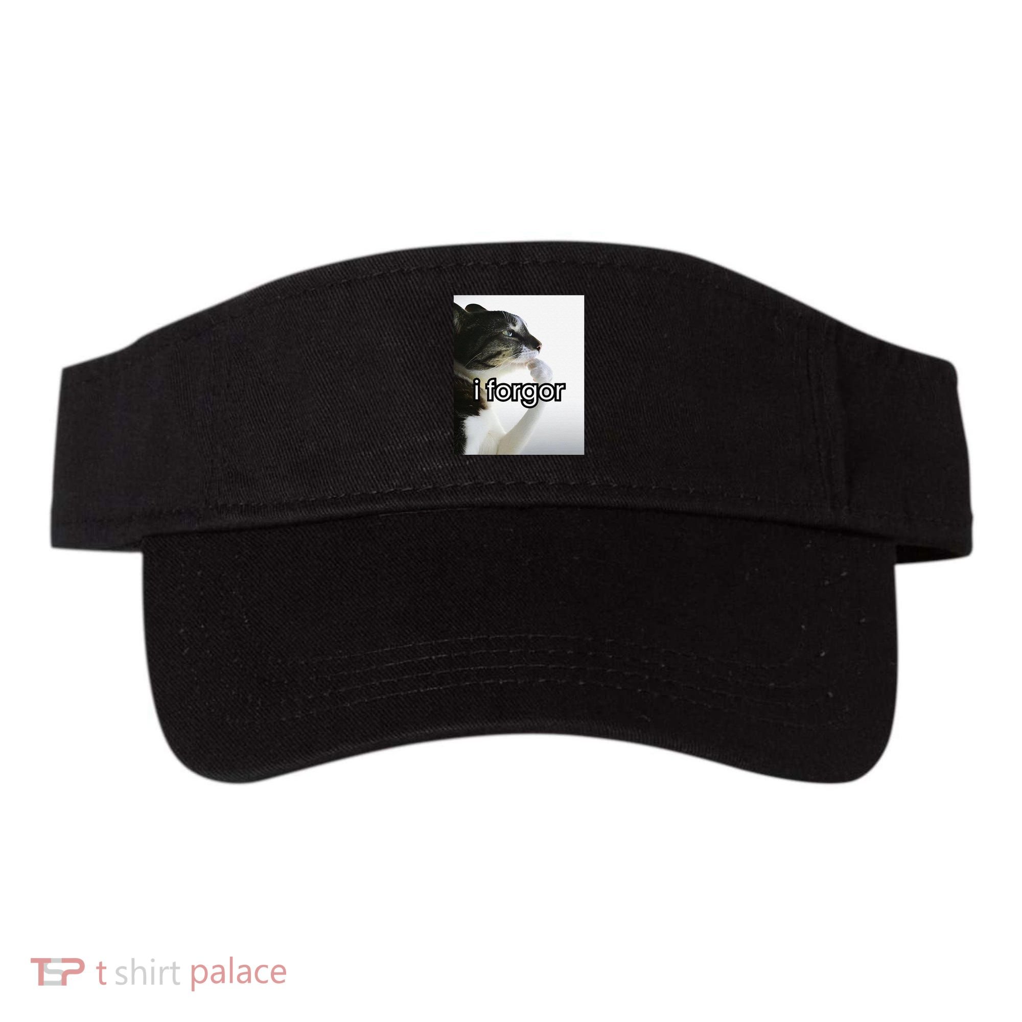 Funny Silly Cat Meme I Forgor Cringe Brainrot Meme Gift Visor
