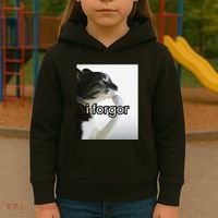 Funny Silly Cat Meme I Forgor Cringe Brainrot Meme Gift Kids Hoodie thumb 3