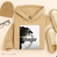 Funny Silly Cat Meme I Forgor Cringe Brainrot Meme Gift Hoodie thumb 4