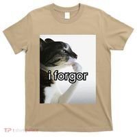 Funny Silly Cat Meme I Forgor Cringe Brainrot Meme Gift T-Shirt thumb 0