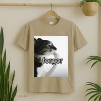 Funny Silly Cat Meme I Forgor Cringe Brainrot Meme Gift T-Shirt thumb 2