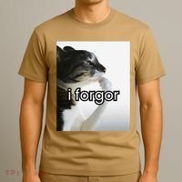 Funny Silly Cat Meme I Forgor Cringe Brainrot Meme Gift T-Shirt thumb 3