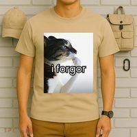 Funny Silly Cat Meme I Forgor Cringe Brainrot Meme Gift T-Shirt thumb 6