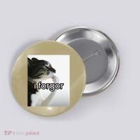 Funny Silly Cat Meme I Forgor Cringe Brainrot Meme Gift Button thumb 0