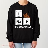 Funny Science Cat I Nap Periodically Cats Lovers Chemistry Women's Sweatshirt thumb 0