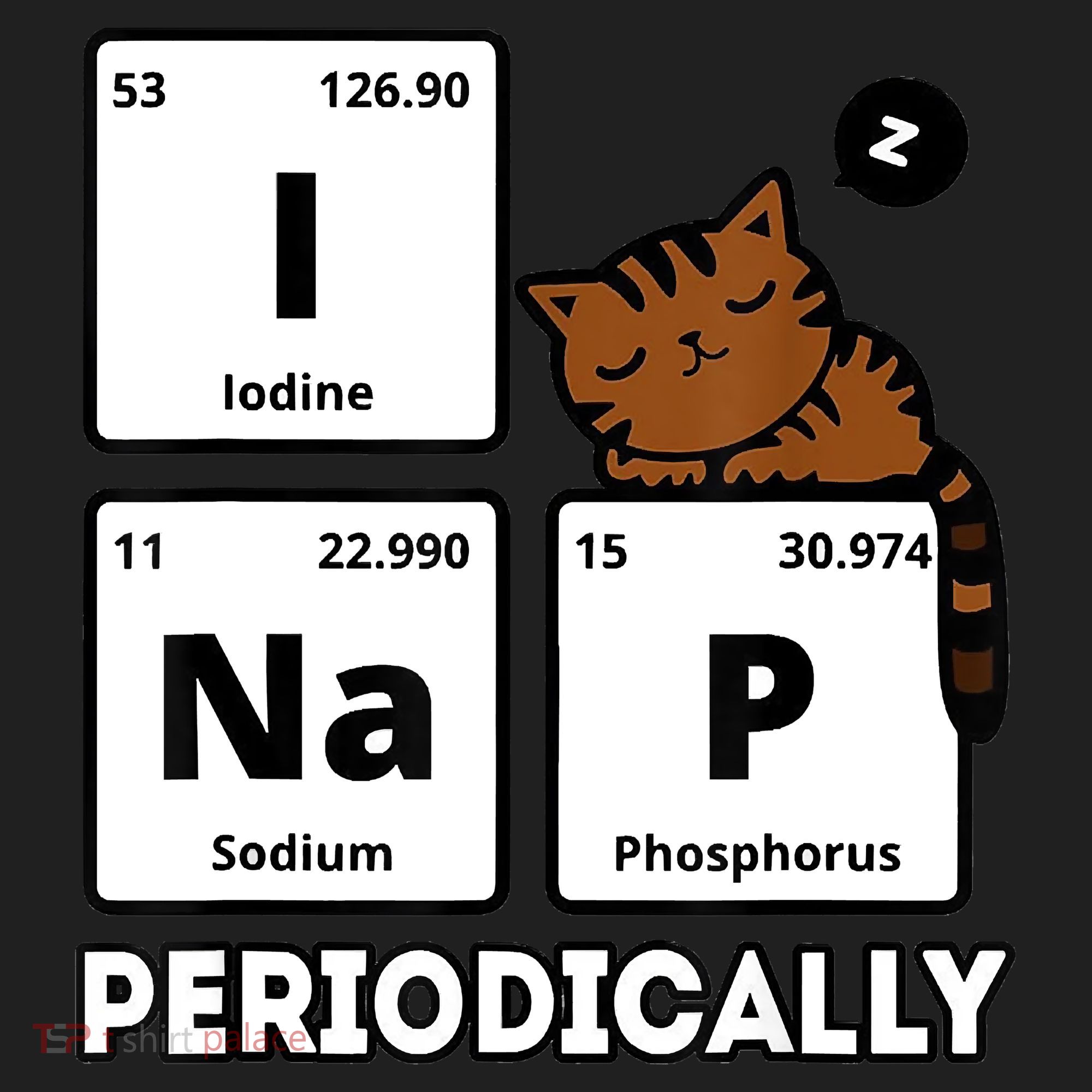 Funny Science Cat I Nap Periodically Cats Lovers Chemistry Women's Sweatshirt
