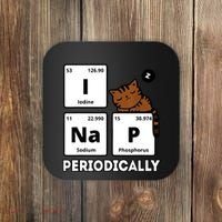 Funny Science Cat I Nap Periodically Cats Lovers Chemistry Coaster thumb 0