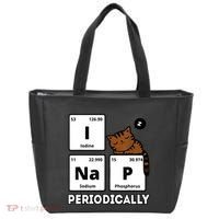 Funny Science Cat I Nap Periodically Cats Lovers Chemistry Tote Bag thumb 0