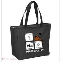 Funny Science Cat I Nap Periodically Cats Lovers Chemistry Tote Bag thumb 2