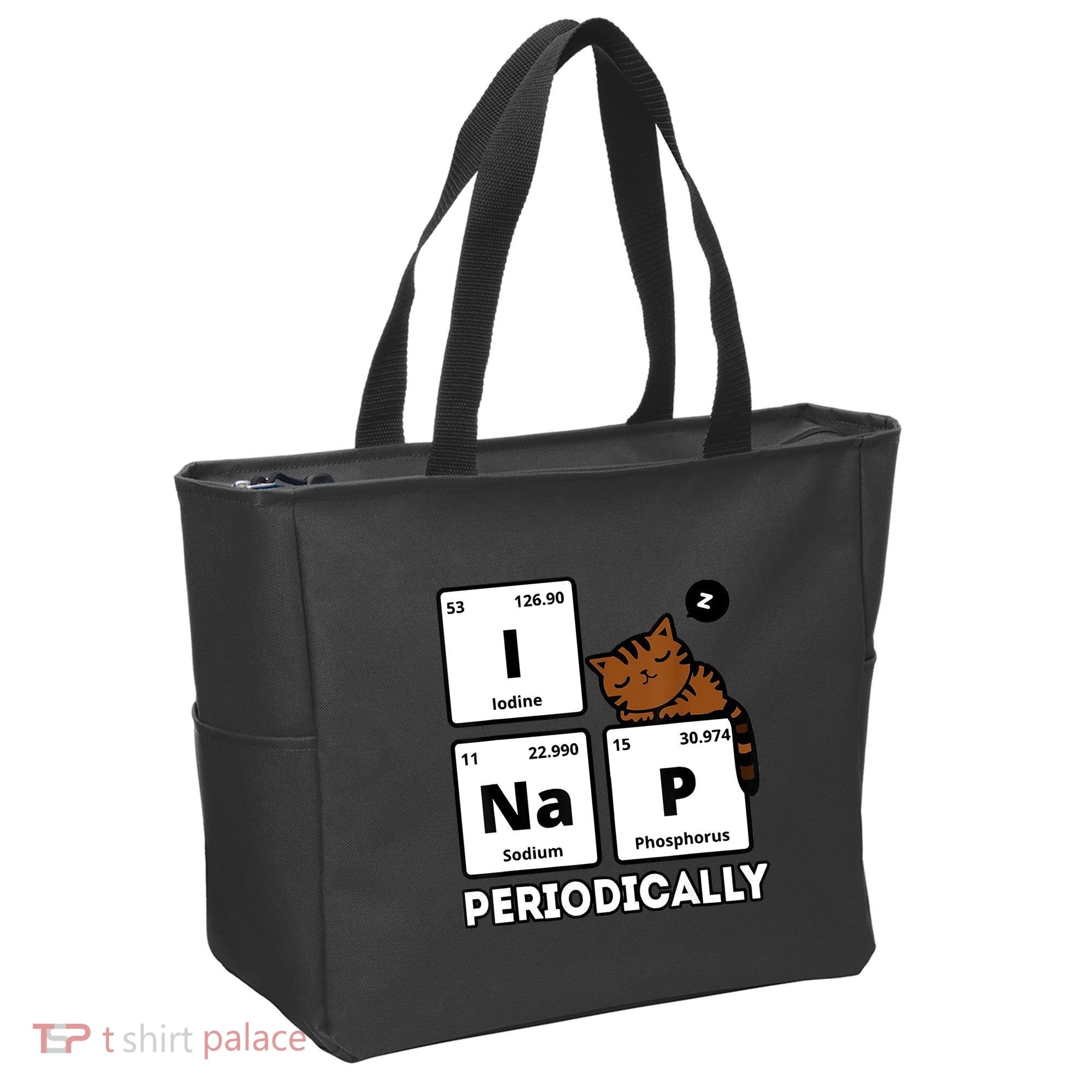 Funny Science Cat I Nap Periodically Cats Lovers Chemistry Tote Bag