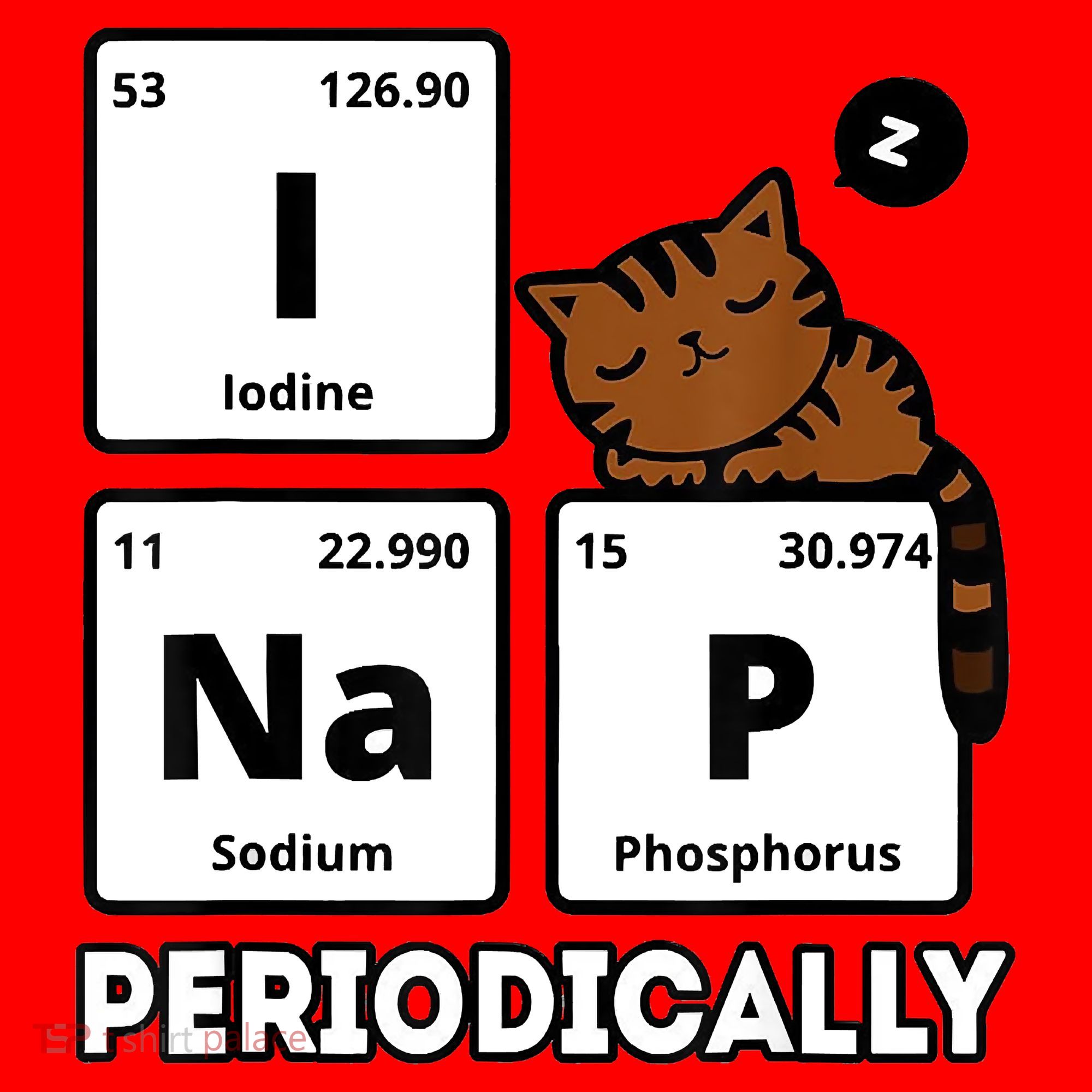 Funny Science Cat I Nap Periodically Cats Lovers Chemistry Santa Hat