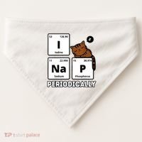 Funny Science Cat I Nap Periodically Cats Lovers Chemistry USA-Made Doggie Bandana thumb 0