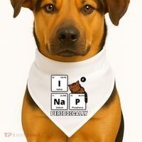 Funny Science Cat I Nap Periodically Cats Lovers Chemistry USA-Made Doggie Bandana thumb 1