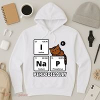 Funny Science Cat I Nap Periodically Cats Lovers Chemistry Hoodie thumb 3