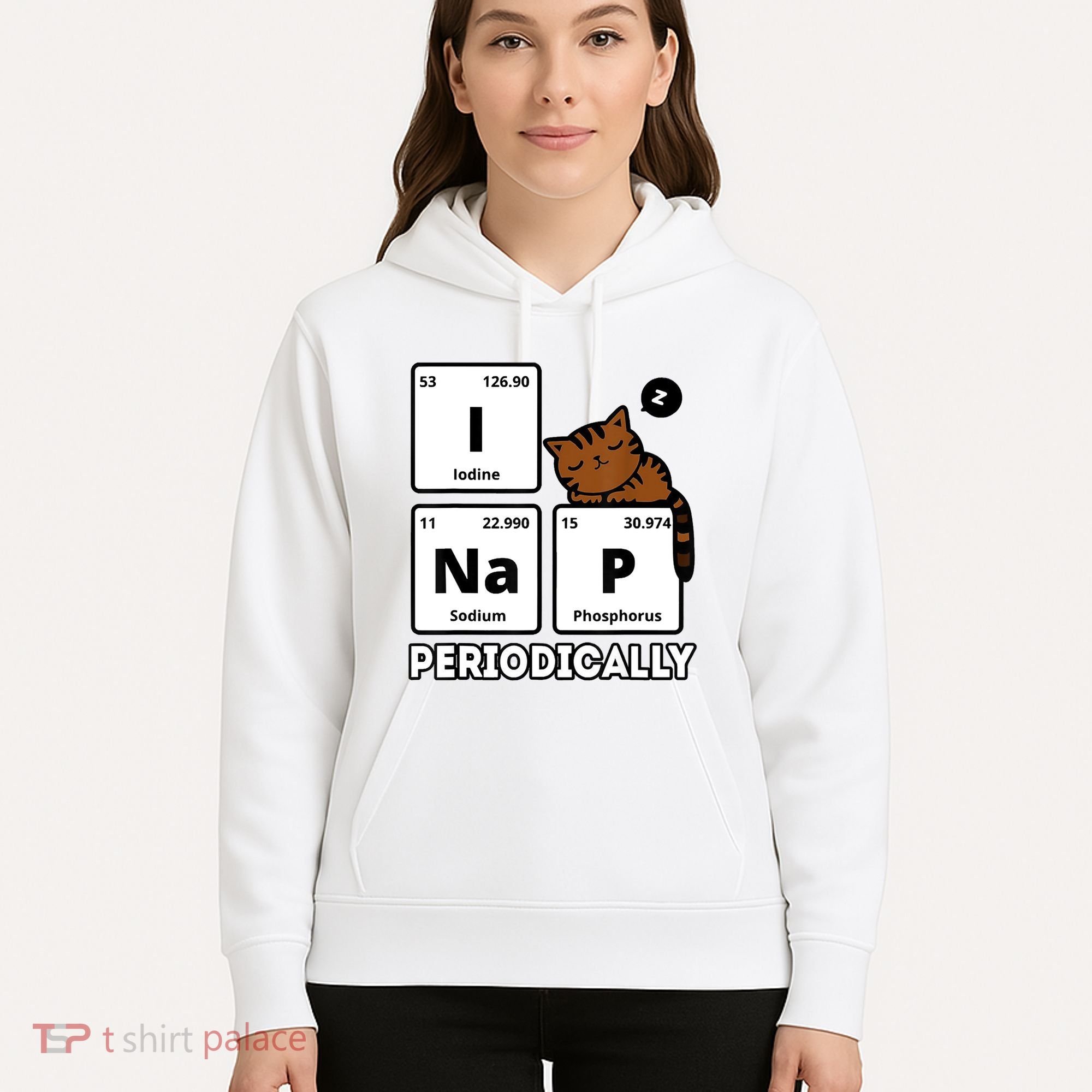 Funny Science Cat I Nap Periodically Cats Lovers Chemistry Hoodie