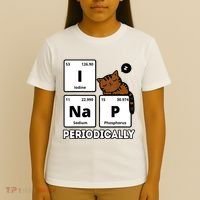 Funny Science Cat I Nap Periodically Cats Lovers Chemistry T-Shirt thumb 4