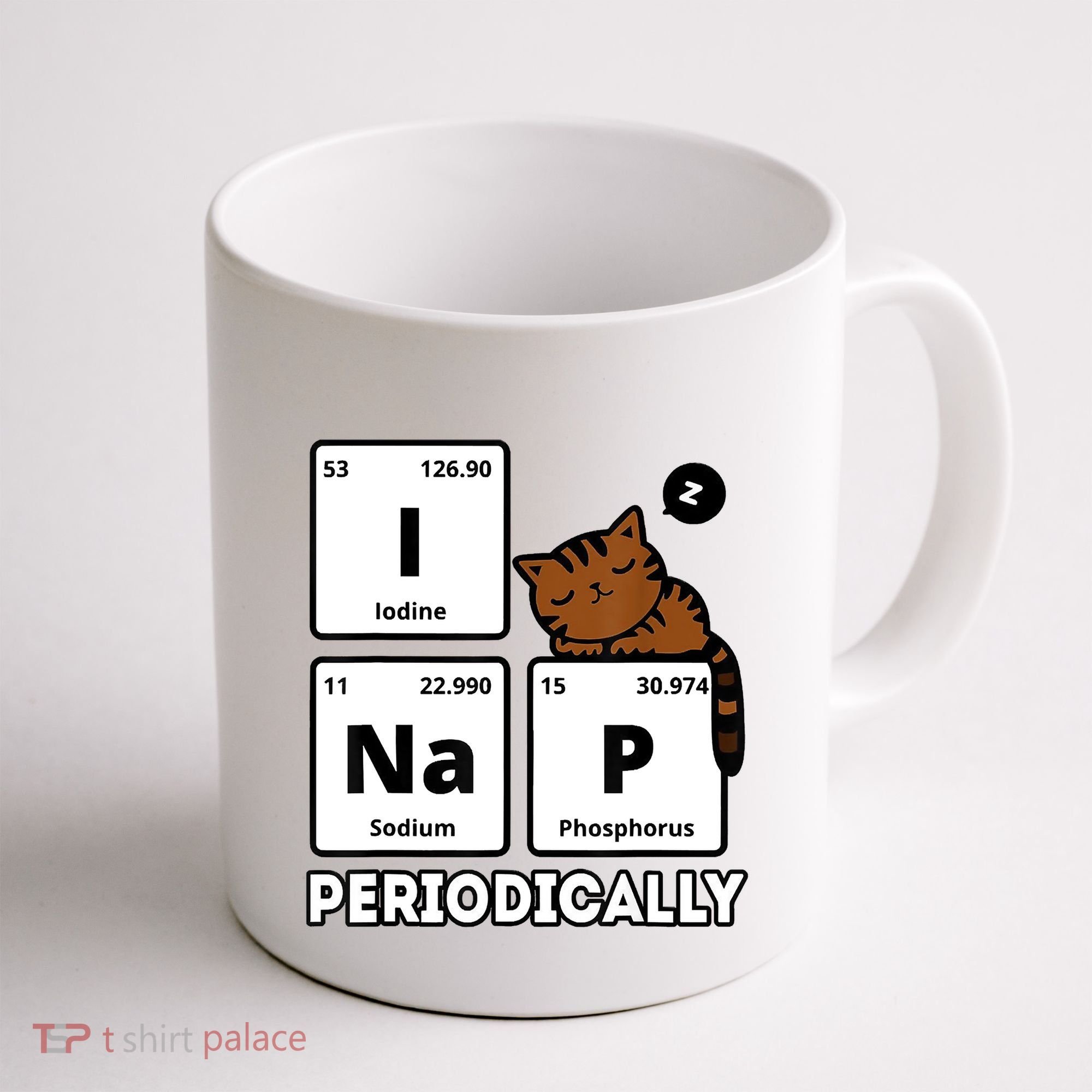 Funny Science Cat I Nap Periodically Cats Lovers Chemistry Coffee Mug