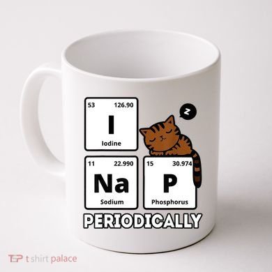 Funny Science Cat I Nap Periodically Cats Lovers Chemistry Coffee Mug