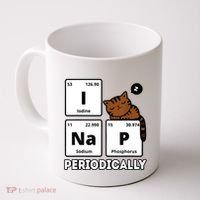 Funny Science Cat I Nap Periodically Cats Lovers Chemistry Coffee Mug thumb 0