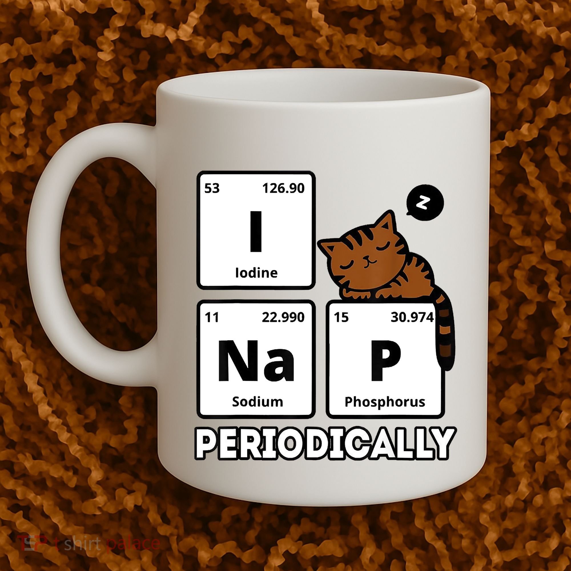 Funny Science Cat I Nap Periodically Cats Lovers Chemistry Coffee Mug