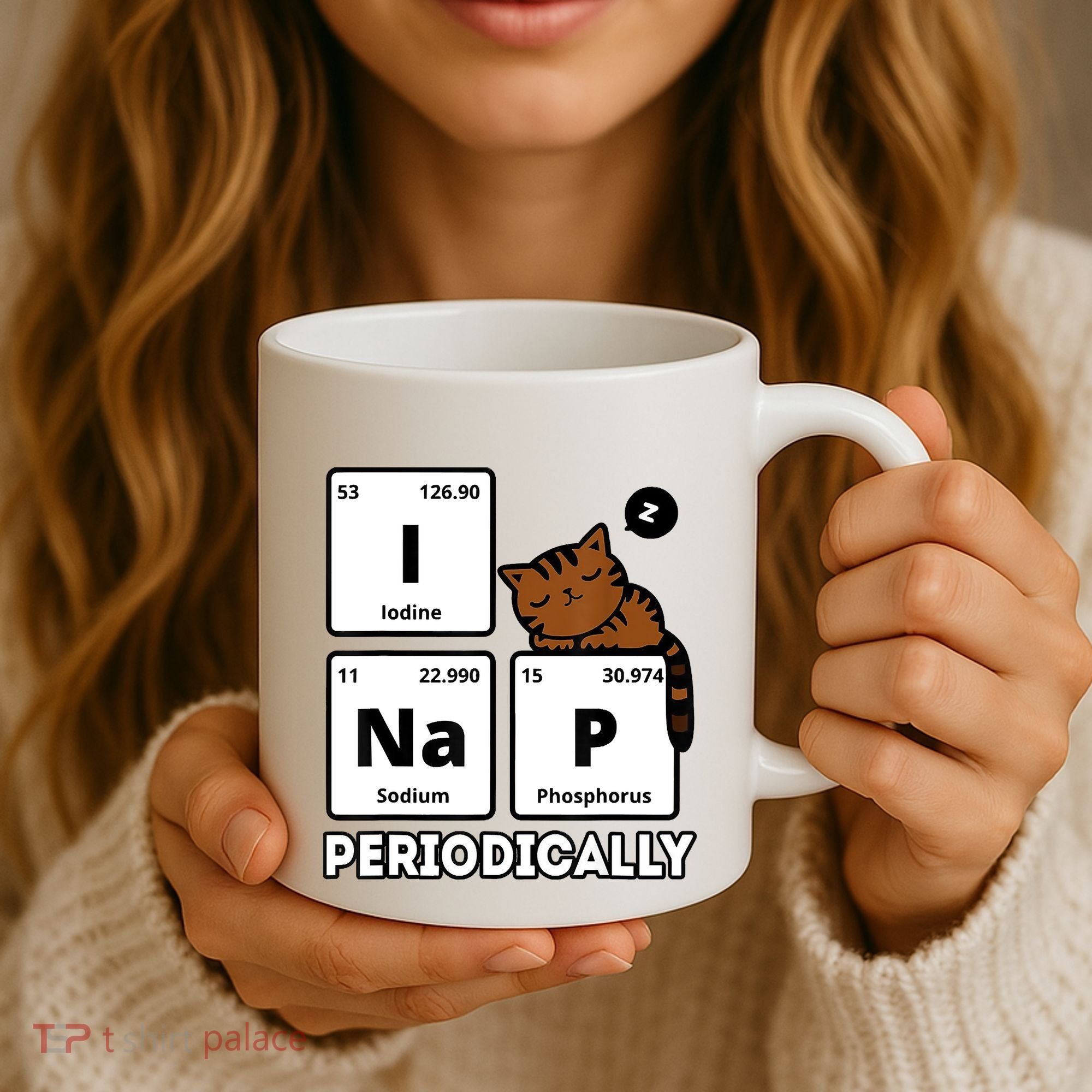 Funny Science Cat I Nap Periodically Cats Lovers Chemistry Coffee Mug